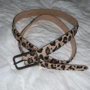 J.Crew Leopard Calf Hair Belt